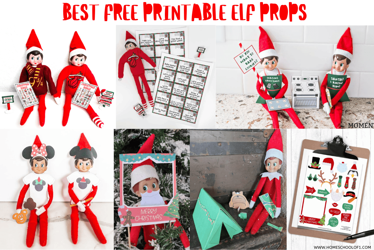 17 free printable elf on the shelf props (quick & easy fun!)
